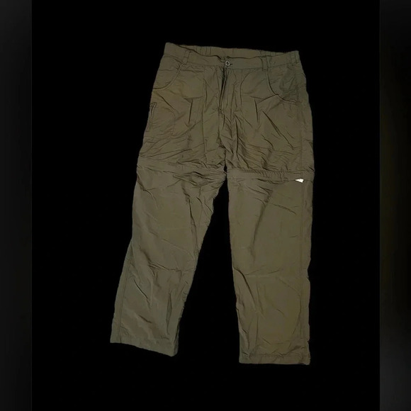 White Sierra Convertible Pants XL Zip Off Tan/green Nylon Hiking Outdoor Fish - Picture 1 of 4
